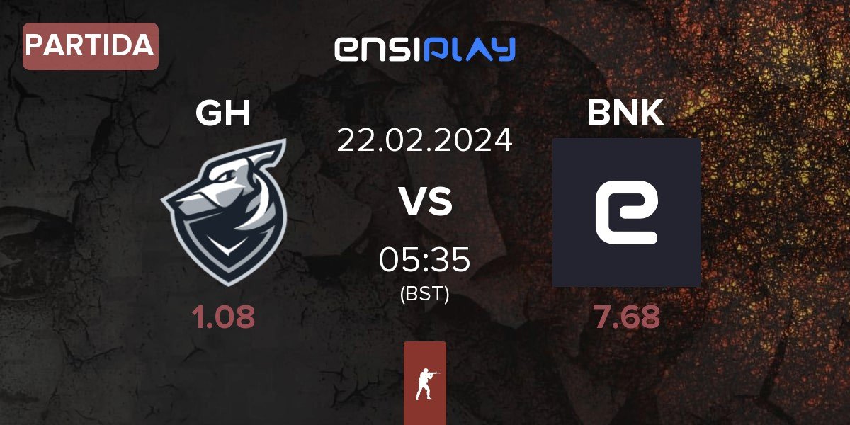 Partida Grayhound Gaming GH vs Bad News Kangaroos BNK | 22.02