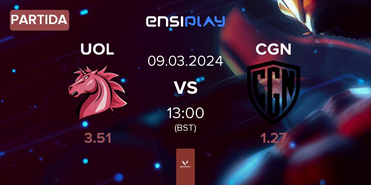 Partida Unicorns of Love UOL vs CGN Esports CGN | 09.03