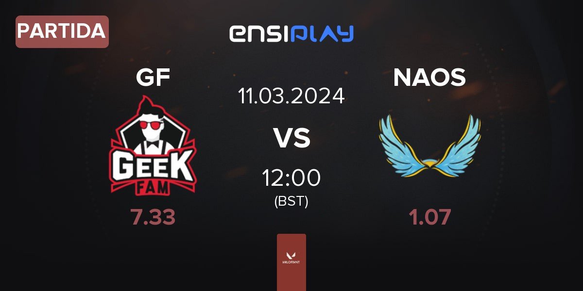 Partida Geek Fam GF vs NAOS Esports NAOS | 11.03