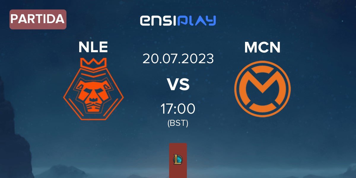 Partida Northern Lions Esports NLE vs mCon LG UltraGear MCN | 20.07