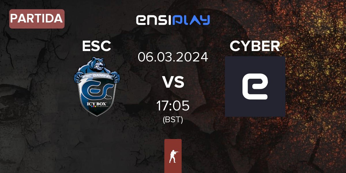 Partida ESC Gaming ESC vs CYBERSHOKE Esports CS | 06.03