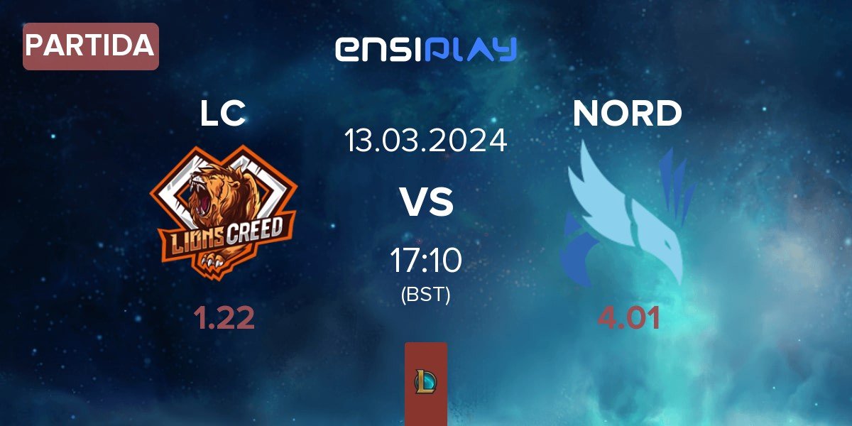 Partida LionsCreed LC vs NORD Esports NORD | 13.03