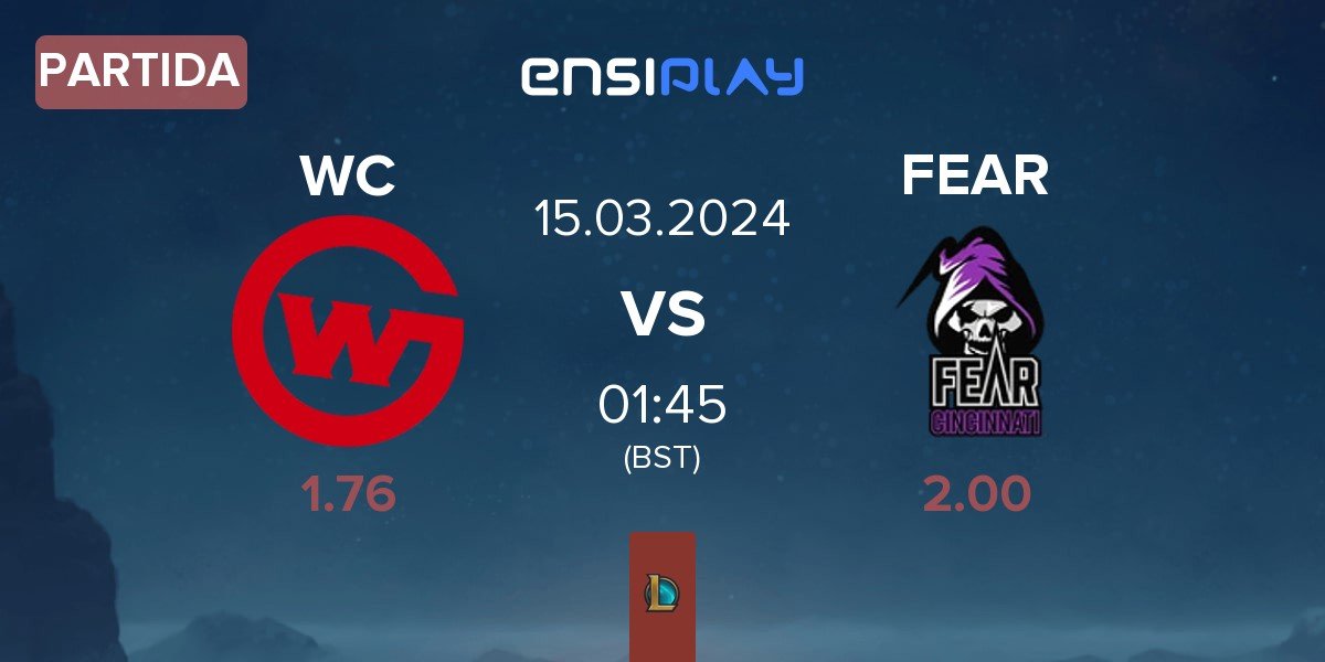 Partida Wildcard Gaming WC vs Cincinnati Fear FEAR | 15.03