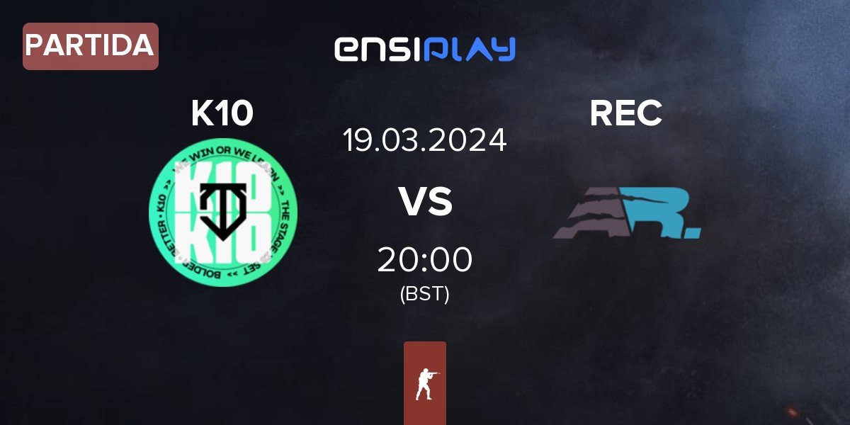 Partida K10 vs Raptors Esports Club REC | 19.03