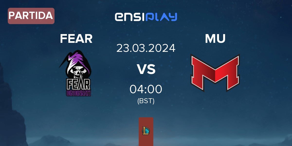 Partida Cincinnati Fear FEAR vs Maryville University MU | 23.03