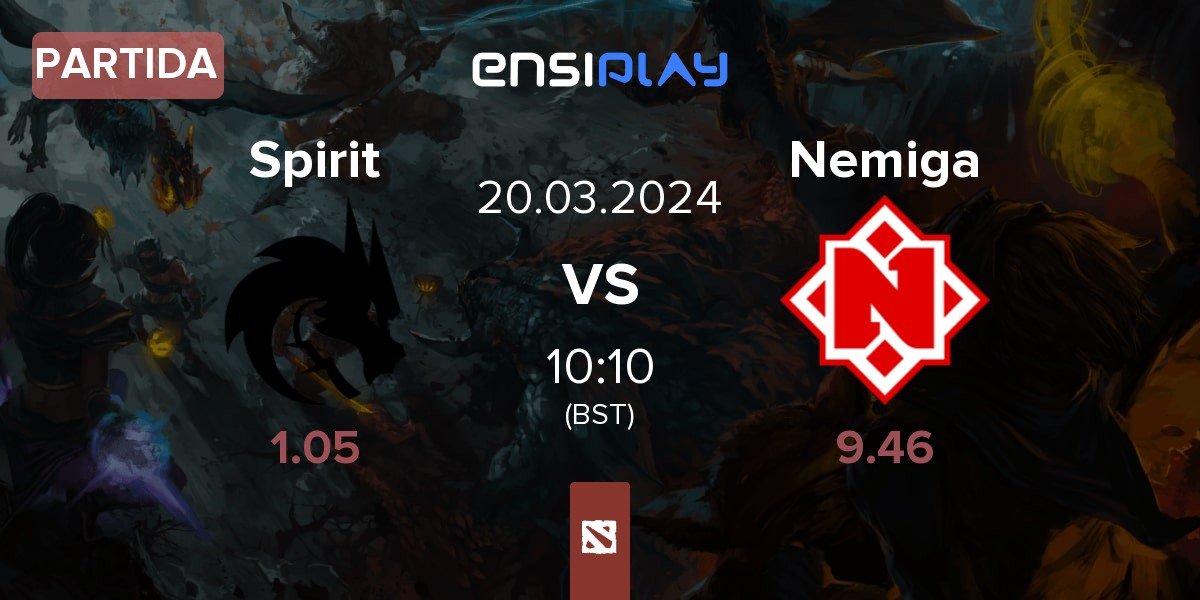 Partida Team Spirit Spirit vs Nemiga Gaming Nemiga | 20.03