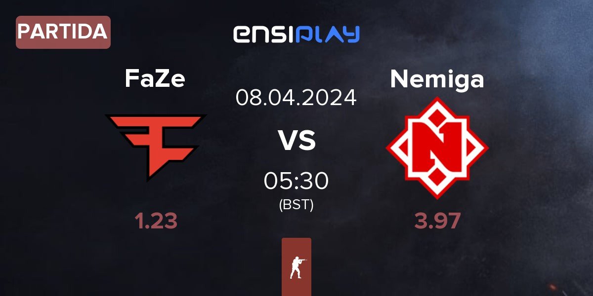 Partida FaZe Clan FaZe vs Nemiga Gaming Nemiga | 08.04