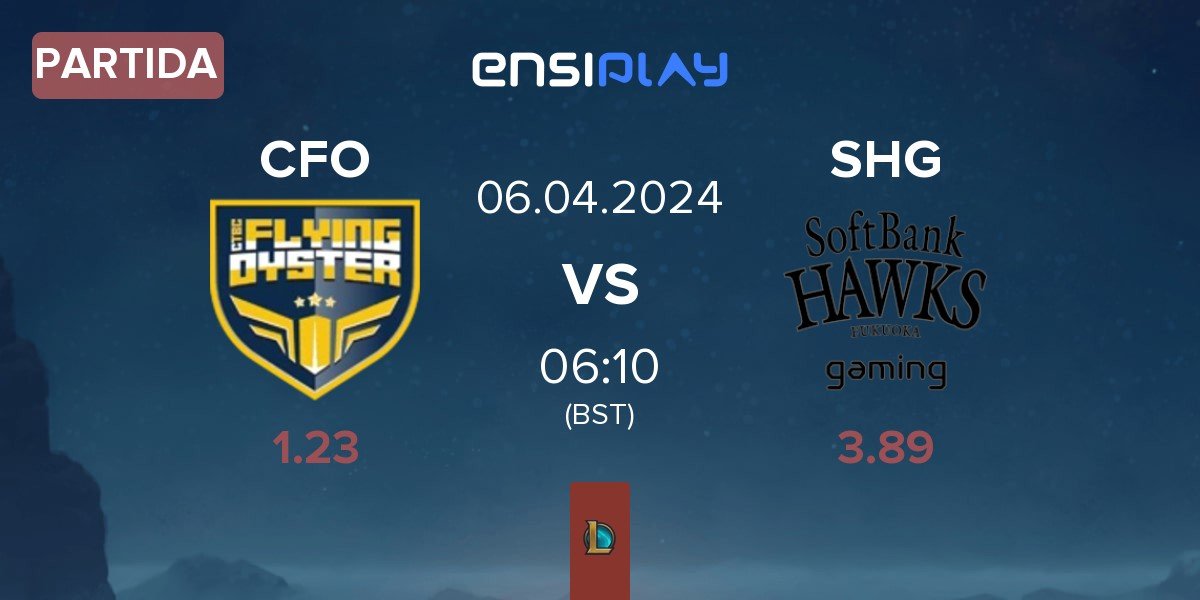 Partida CTBC Flying Oyster CFO vs Fukuoka SoftBank Hawks gaming SHG | 06.04