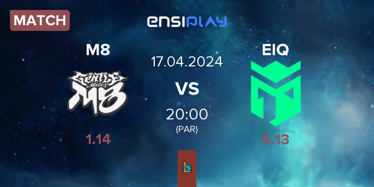 Match Gentle Mates M8 vs Entropiq EIQ | 17.04