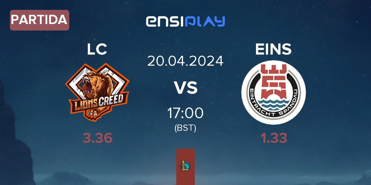 Partida LionsCreed LC vs Eintracht Spandau EINS | 20.04