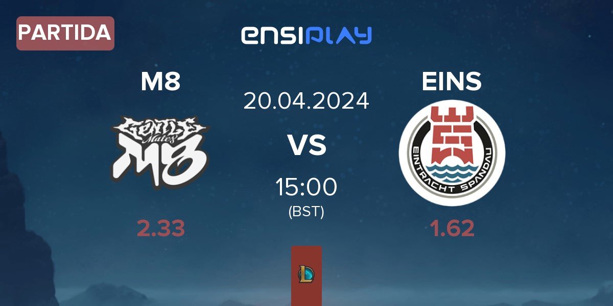 Partida Gentle Mates M8 vs Eintracht Spandau EINS | 20.04