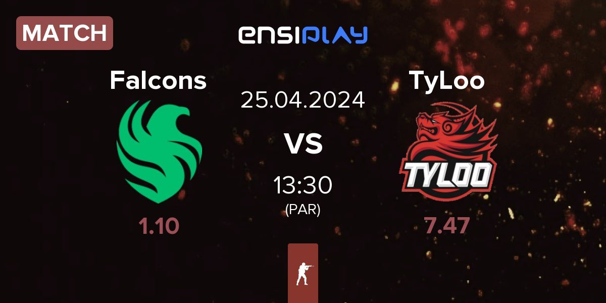 Match Team Falcons Falcons vs TyLoo | 25.04