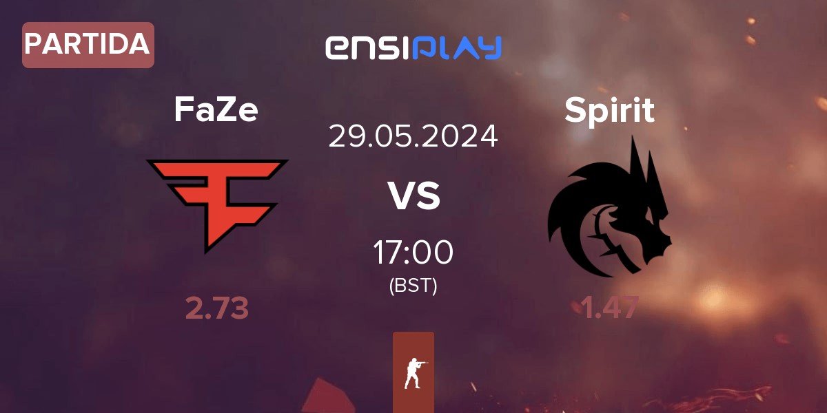 Partida FaZe Clan FaZe vs Team Spirit Spirit | 29.05