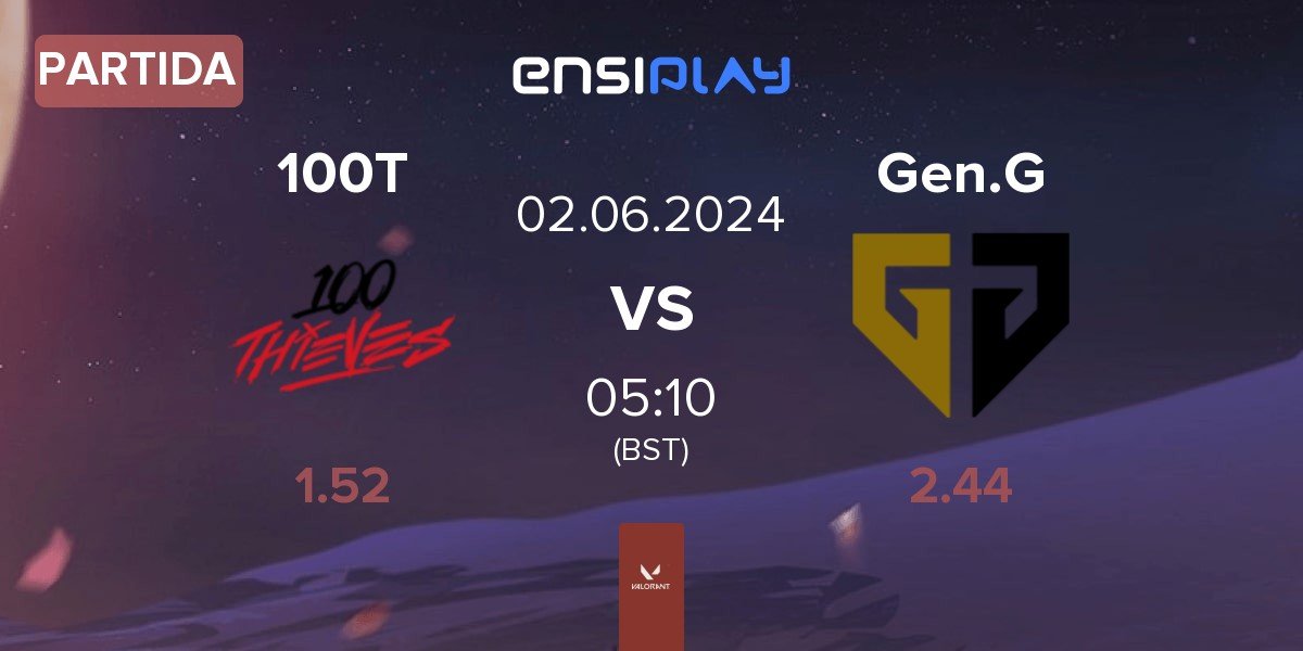 Partida 100 Thieves 100T vs Gen.G Esports Gen.G | 02.06