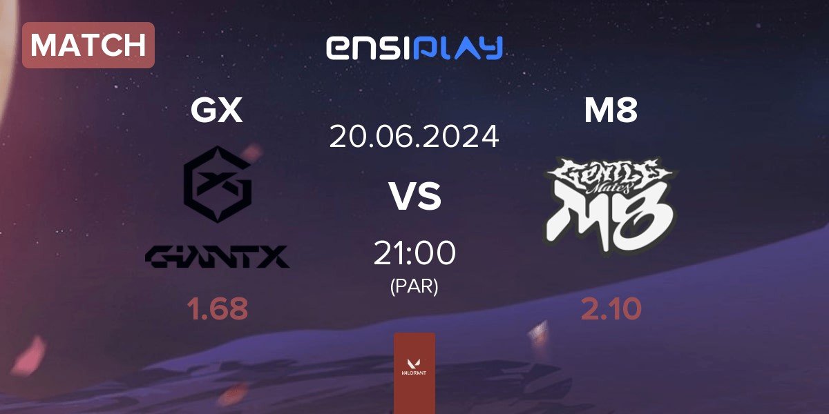 Match GIANTX GX vs Gentle Mates M8 | 20.06