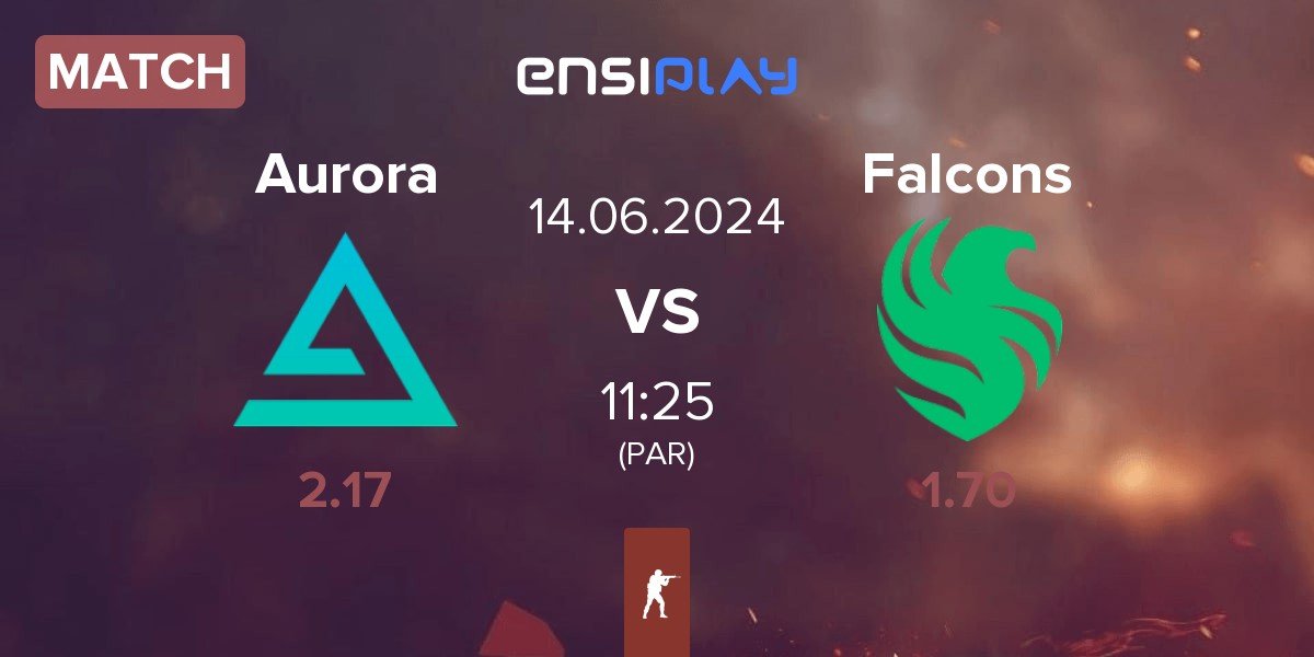 Match Aurora Gaming Aurora vs Team Falcons Falcons | 14.06