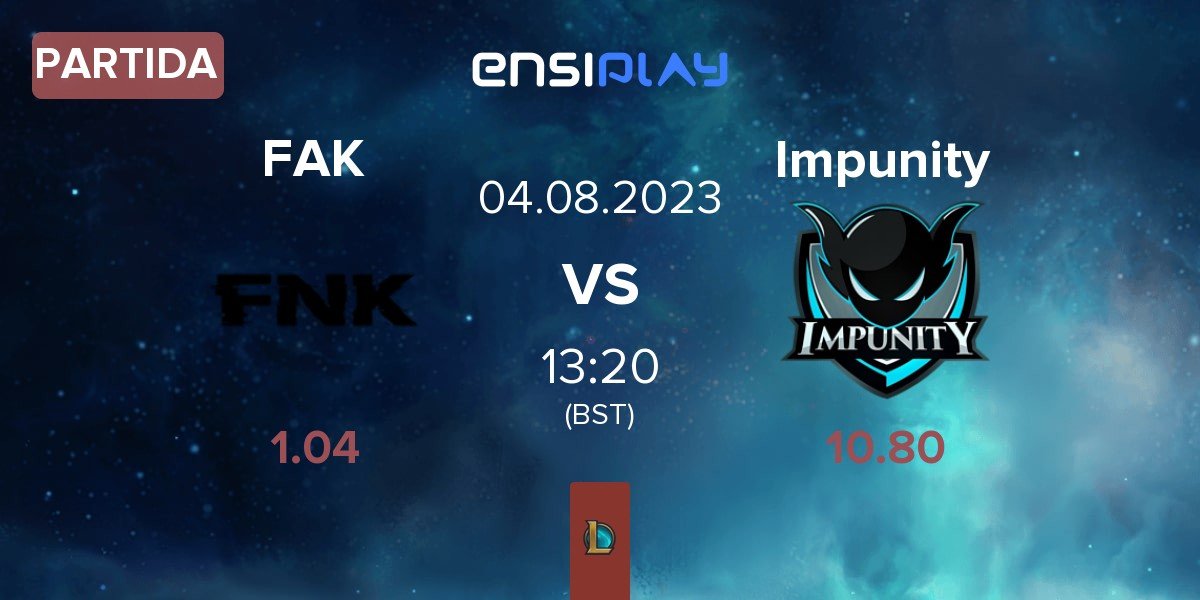 Partida Frank Esports FAK vs Impunity | 04.08