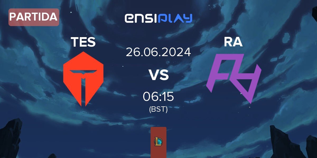 Partida TOP Esports TES vs Rare Atom RA | 26.06