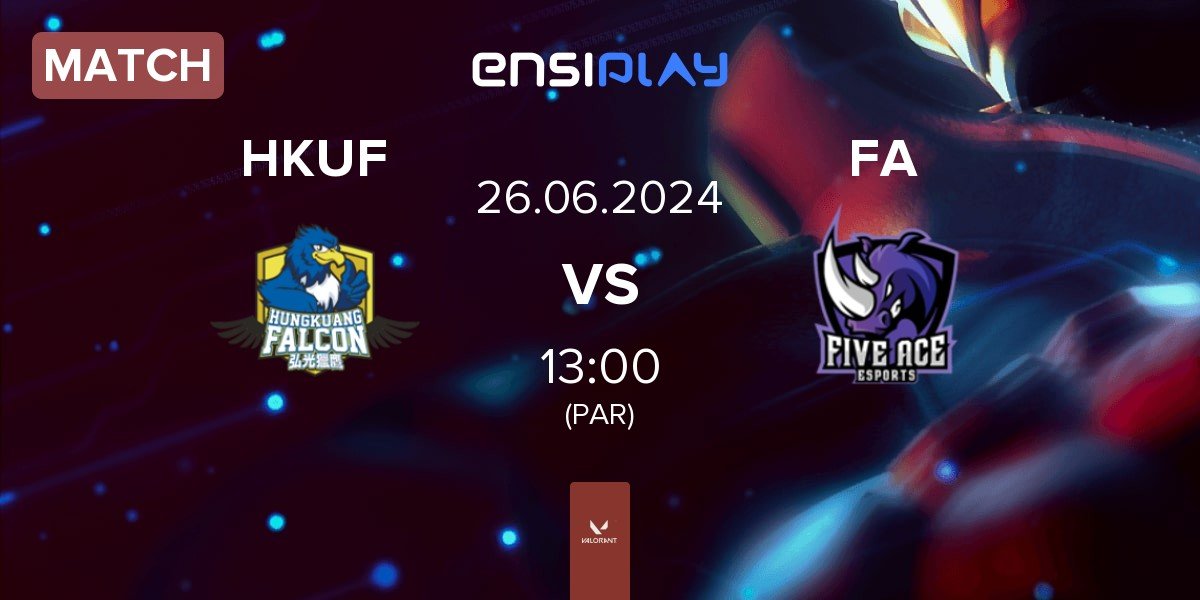 Match Hungkuang Falcon HKUF vs Five Ace e-Sports FA | 26.06