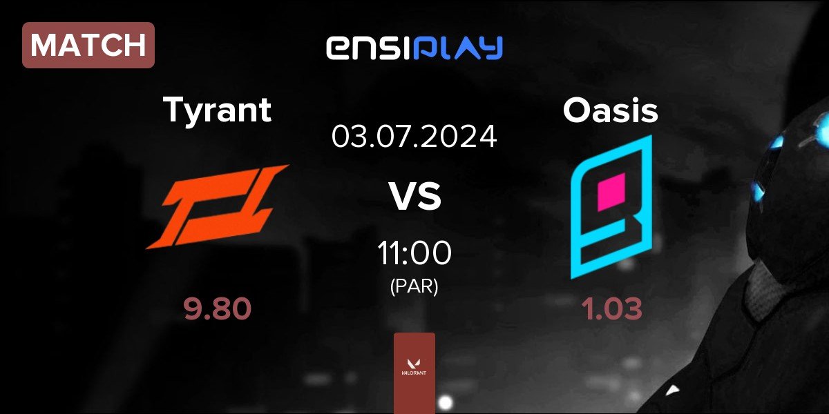 Match Tyrant Esports Tyrant vs Oasis Gaming Oasis | 03.07