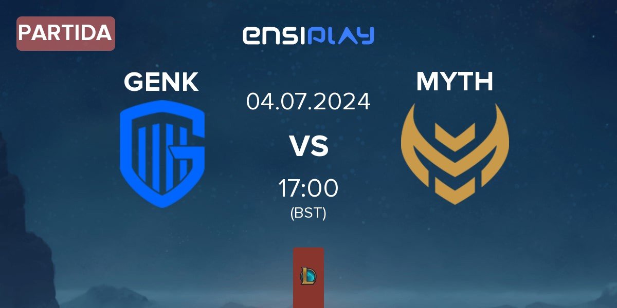 Partida KRC Genk Esports GENK vs Myth Esports MYTH | 04.07