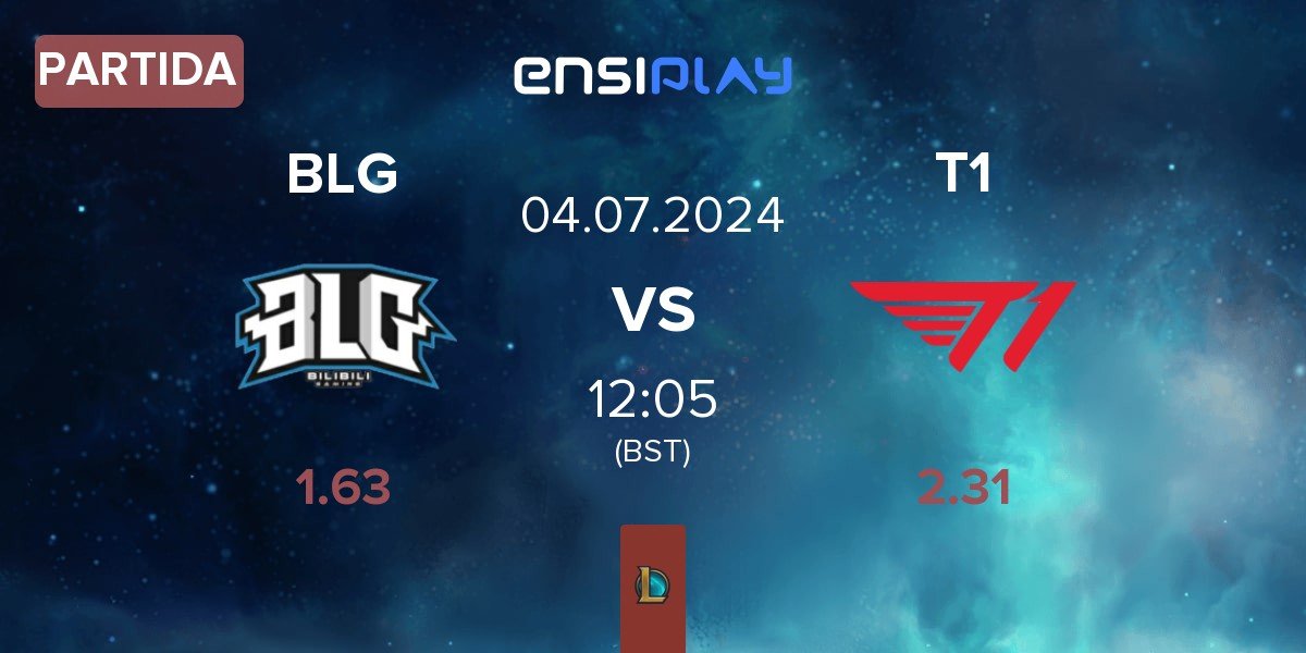 Partida Bilibili Gaming BLG vs T1 | 04.07