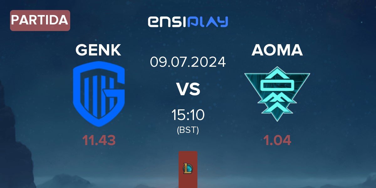 Partida KRC Genk Esports GENK vs A One Man Army AOMA | 09.07