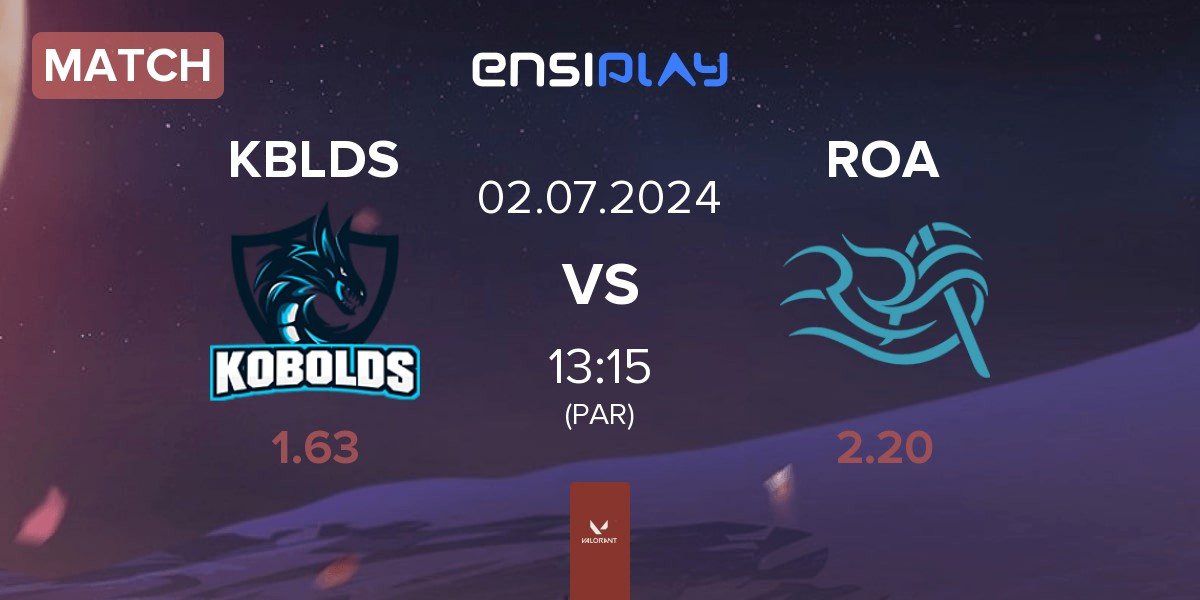 Match Team Kobolds KBLDS vs ROA Esport ROA | 02.07