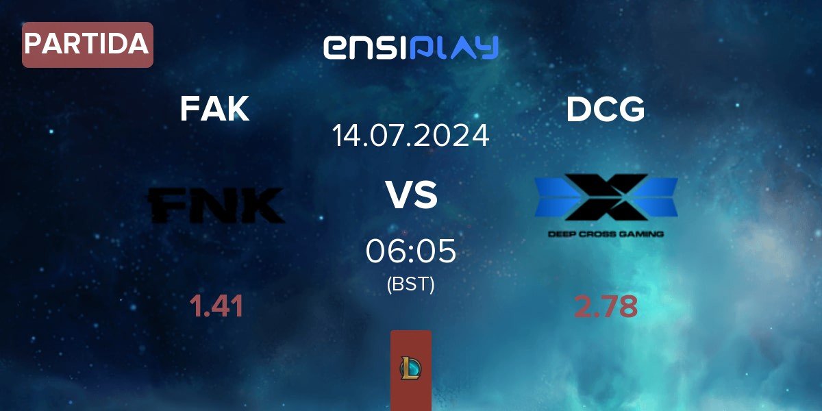 Partida Frank Esports FAK vs Deep Cross Gaming DCG | 14.07