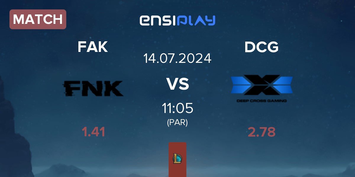 Match Frank Esports FAK vs Deep Cross Gaming DCG | 14.07