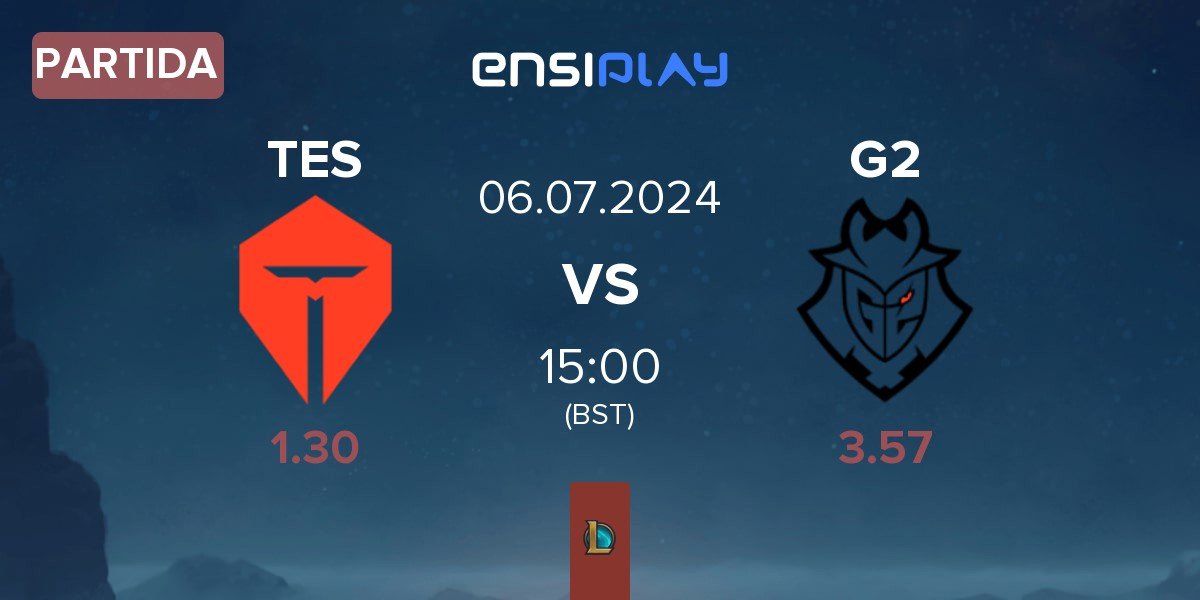 Partida TOP Esports TES vs G2 Esports G2 | 06.07