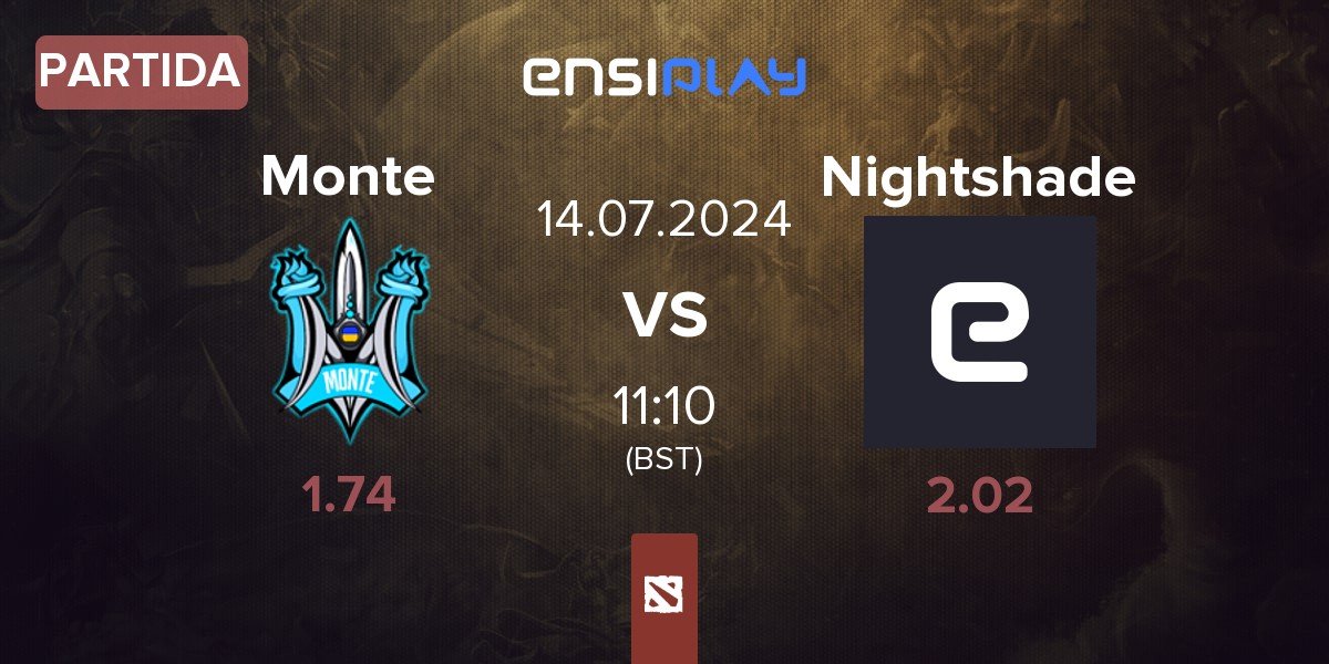 Partida Monte vs Nightshade Esports Nightshade | 14.07