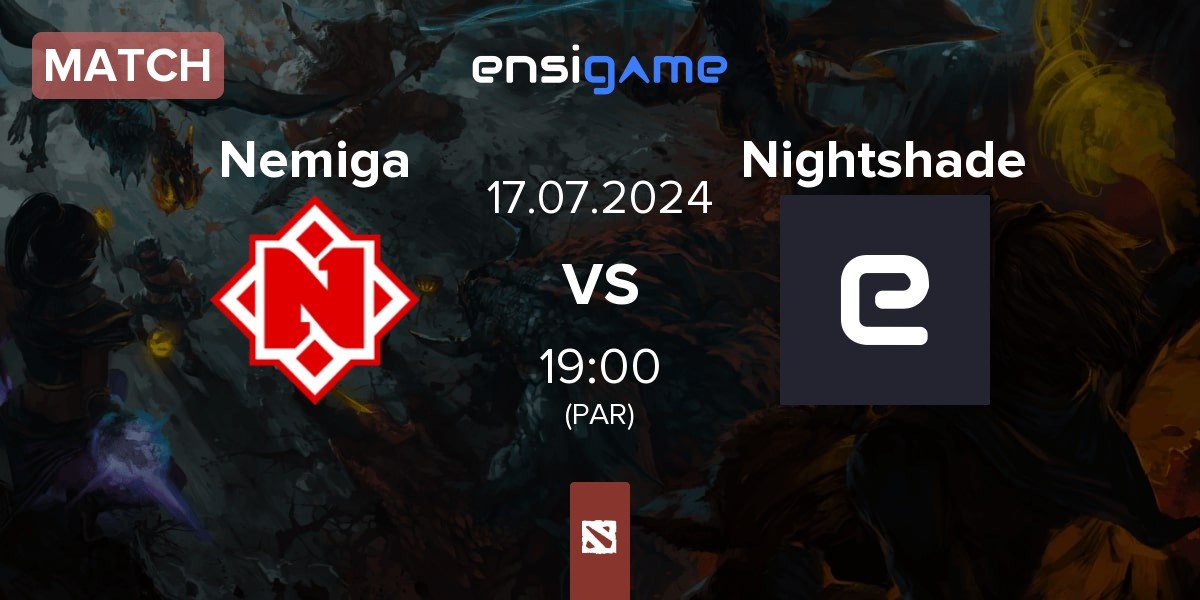 Match Nemiga Gaming Nemiga vs Nightshade Esports Nightshade | 17.07