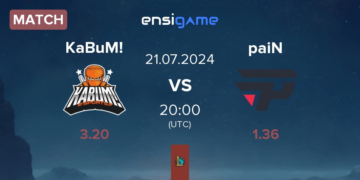 Match KaBuM! eSports KaBuM! vs paiN Gaming paiN | 21.07