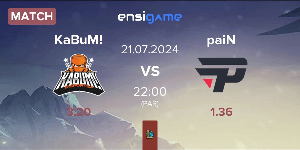 Match KaBuM! eSports KaBuM! vs paiN Gaming paiN | 21.07