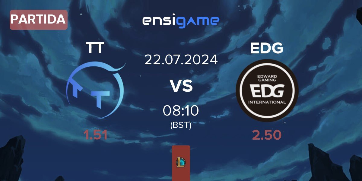 Partida ThunderTalk Gaming TT vs EDward Gaming EDG | 22.07