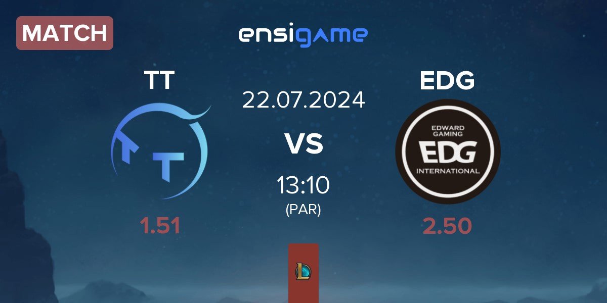 Match ThunderTalk Gaming TT vs EDward Gaming EDG | 22.07