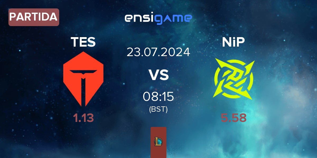 Partida TOP Esports TES vs Ninjas In Pyjamas NiP | 23.07