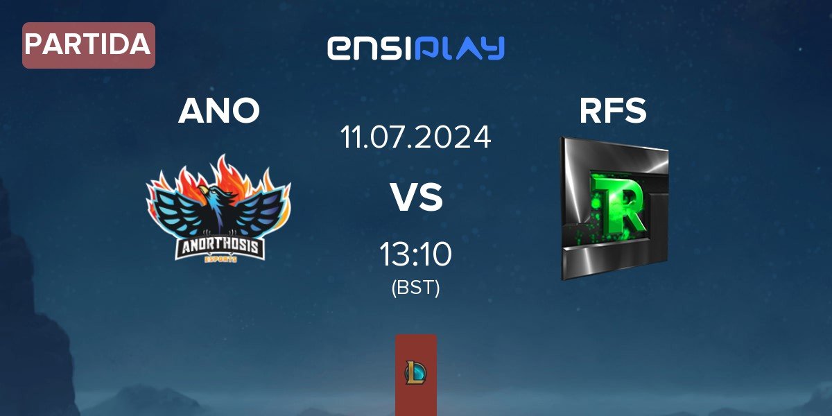 Partida Anorthosis Famagusta Esports ANO vs Team Refuse RFS | 11.07