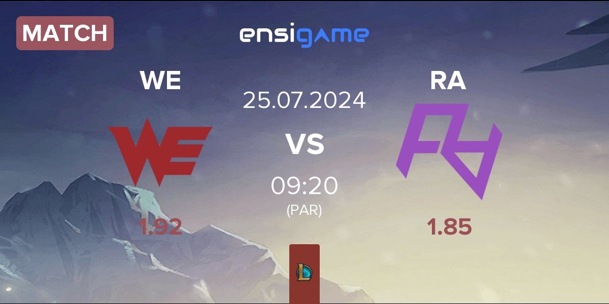 Match Team WE WE vs Rare Atom RA | 25.07