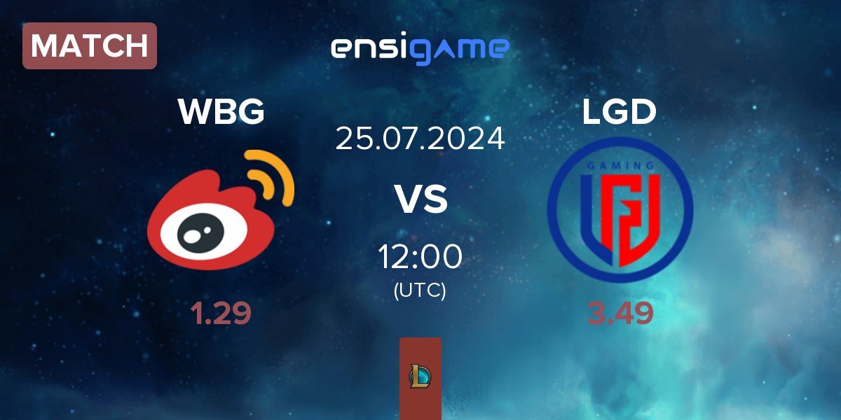 Match Weibo Gaming WBG vs LGD Gaming LGD | 25.07