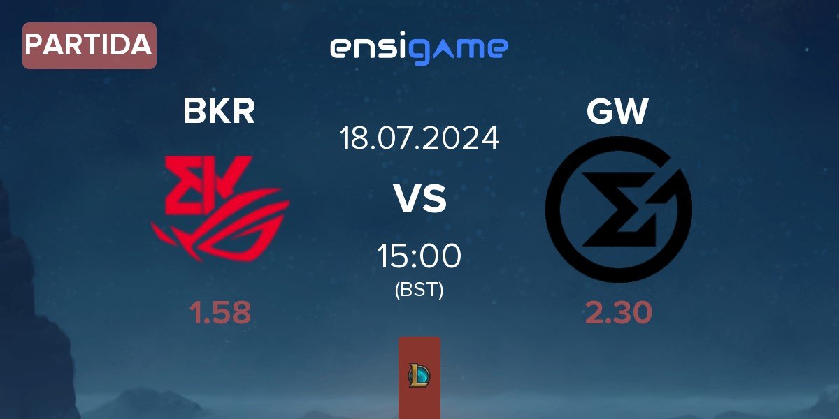 Partida BK ROG Esports BKR vs GameWard GW | 18.07