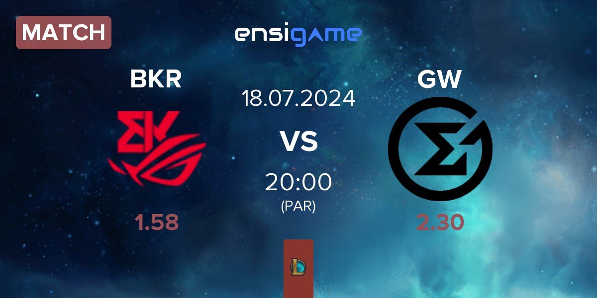 Match BK ROG Esports BKR vs GameWard GW | 18.07