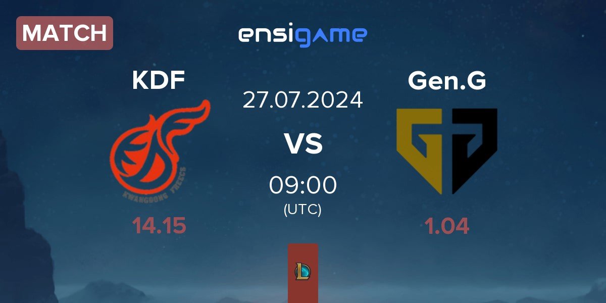 Match Kwangdong Freecs KDF vs Gen.G Esports Gen.G | 27.07