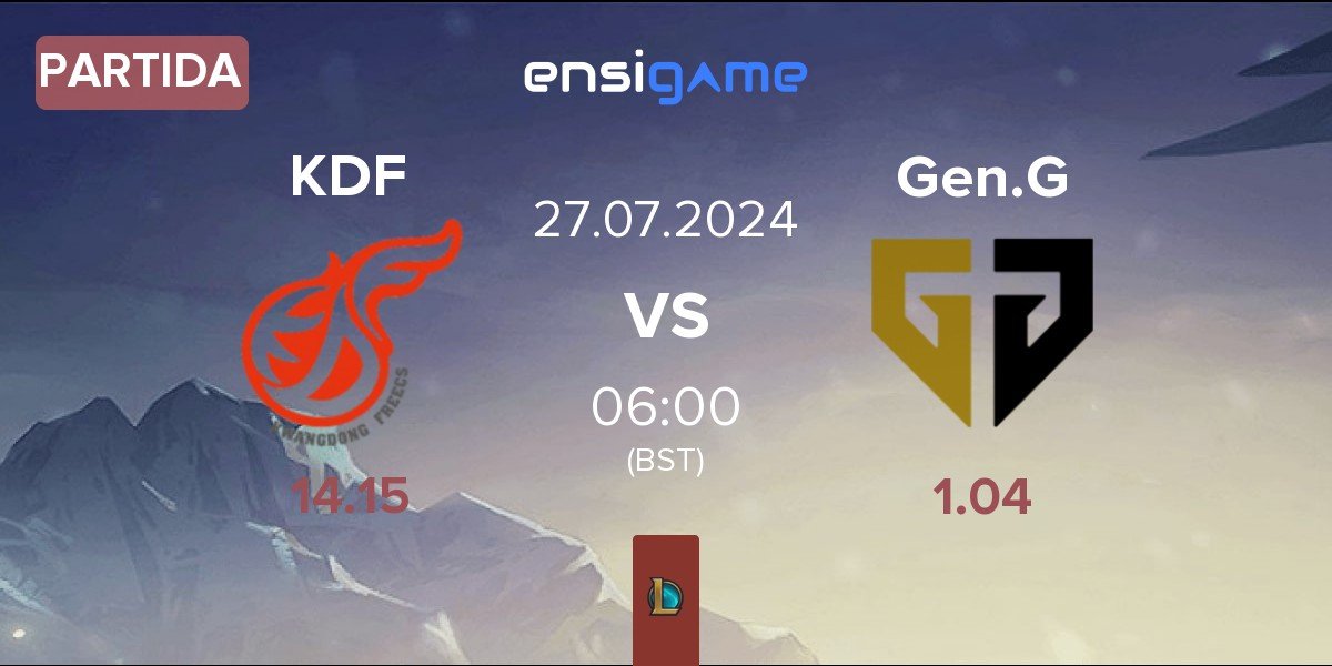 Partida Kwangdong Freecs KDF vs Gen.G Esports Gen.G | 27.07