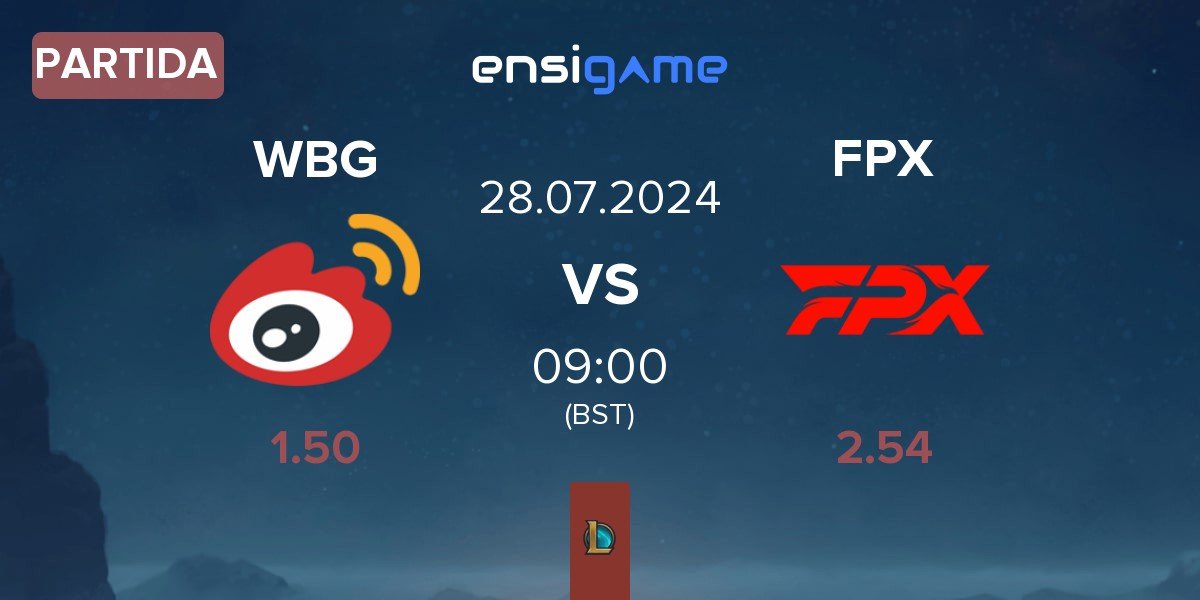 Partida Weibo Gaming WBG vs FunPlus Phoenix FPX | 28.07