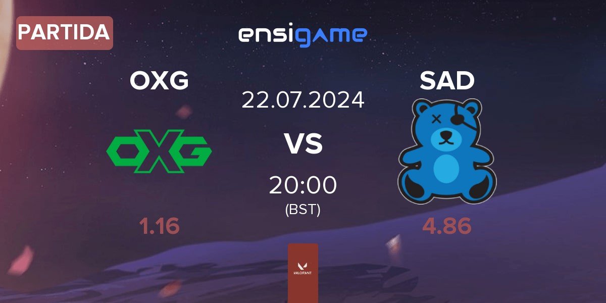 Partida Oxygen Esports OXG vs SaD Esports SAD | 22.07