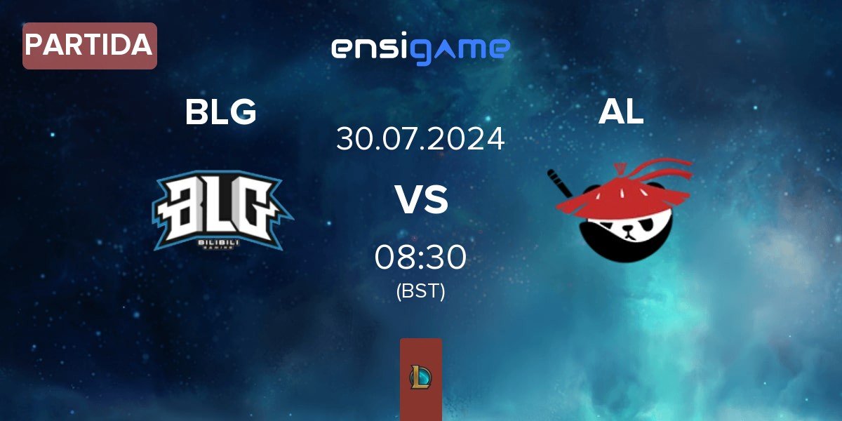 Partida Bilibili Gaming BLG vs Anyone's Legend AL | 30.07