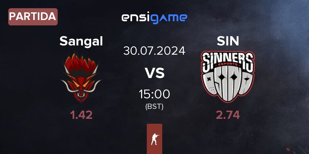 Partida Sangal Esports Sangal vs Sinners Esports Sinners | 30.07