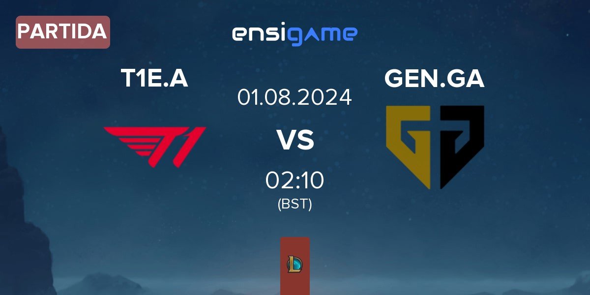 Partida T1 Esports Academy T1E.A vs Gen.G Global Academy GEN.GA | 01.08